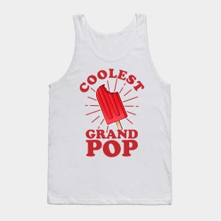 Coolest GrandPop Funny Ice Pop Ice Cream Grandpa Fathers Day Tank Top